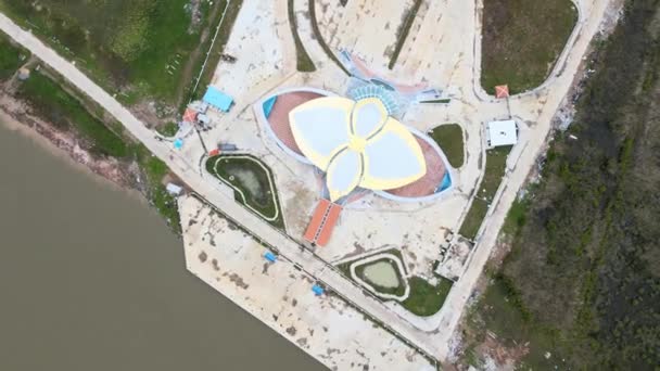 nad hlavou drone záběr nového turistického přístavu v provincii Kampot je více než 80 procent kompletní - Záběry, video