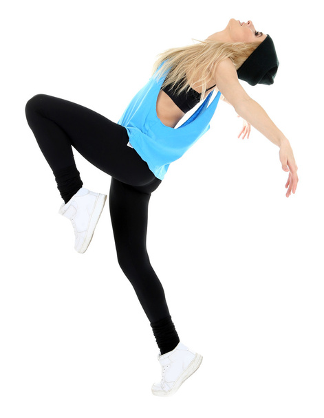 Hip hop dancer dancing isolated on white - Foto, immagini
