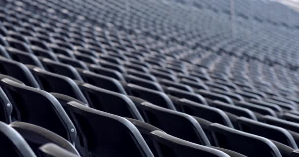 Rows of seats in football stadium in 4K - Footage, Video