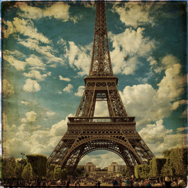 La Tour Eiffel à Paris dans un style vintage - Photo, image