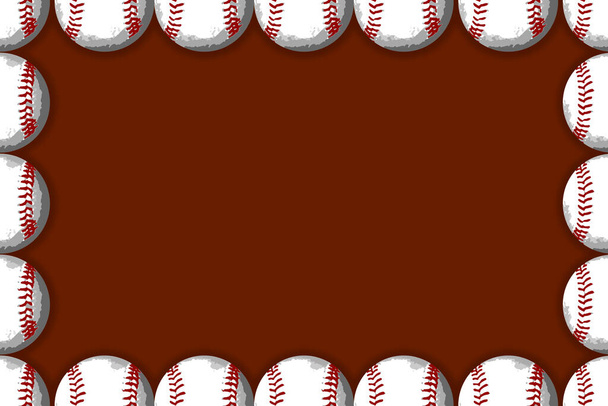 Kırmızı spor kartı arka plan beyzbol çerçevesi yatılı eğlence sporu tablosu resimleme çizer - Fotoğraf, Görsel