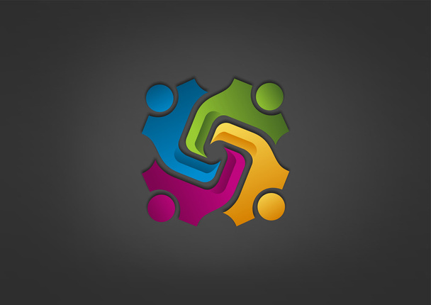 Team technologie logo - Vector, afbeelding