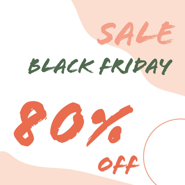 Beautiful posters for black friday sale, vector illustration. - Vecteur, image