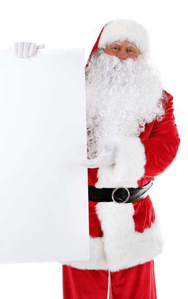 Noel Baba beyaz arka planda izole edilmiş - Fotoğraf, Görsel