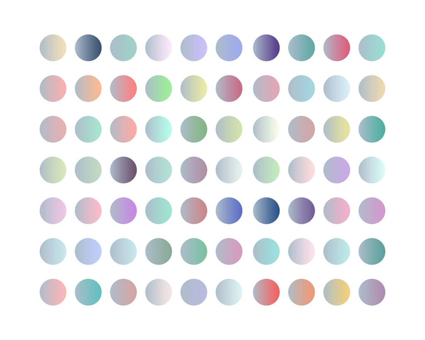 pastel linear gradient color pack circles collection for apps, ui, ux, web design,banner, etc. Pastel gradient pack - Vektor, kép