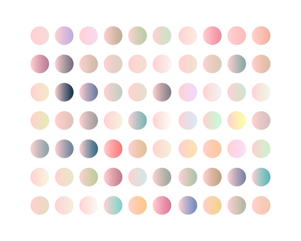 Pastel gradient color set for apps, ui, ux, web design,banner, etc. Rounded trendy gradient set - Vector, Image
