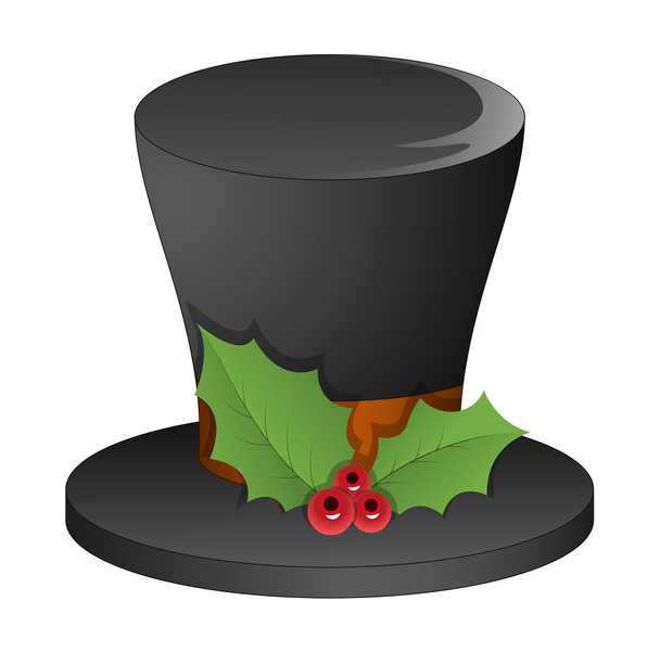 Černý klobouk s vektorem svaté listy - Vektor, obrázek