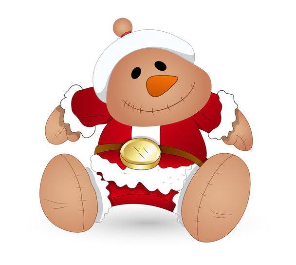 Happy Funny Snowman Toy - Vector, Image