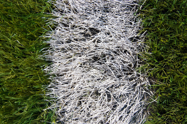 texture du champ de gazon artificiel avec bande de marquage blanche
 - Photo, image