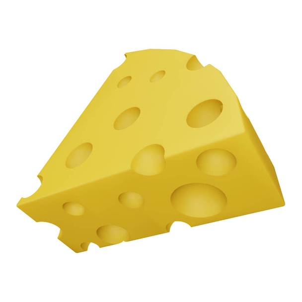 Τυρί 3d απόδοση ισομετρική εικόνα. - Διάνυσμα, εικόνα