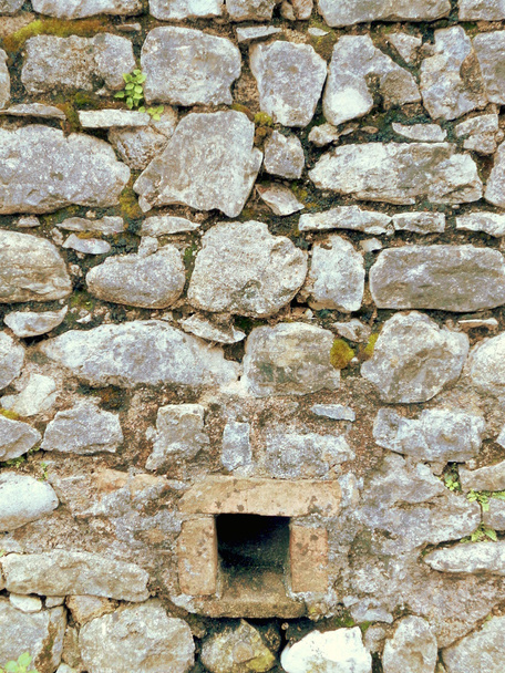 kamienna ściana z otworem - Zdjęcie, obraz
