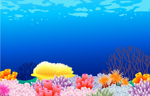 Sea life background - Vector, Image