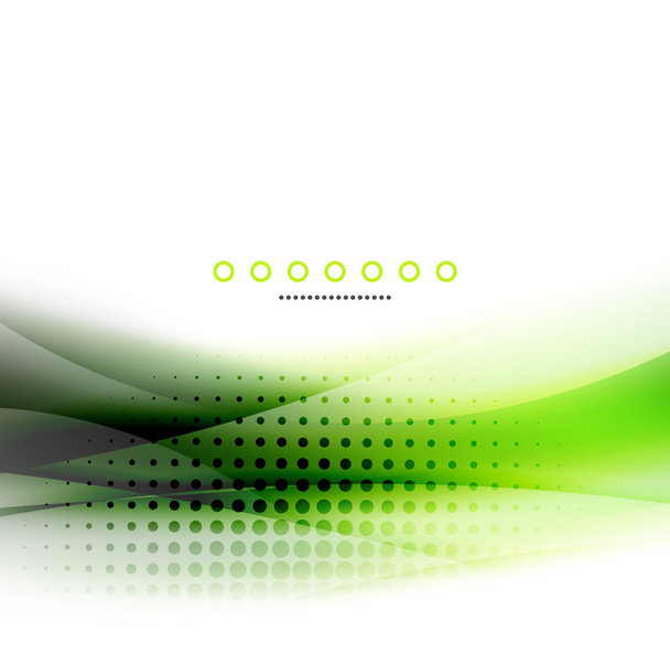 abstrakter Hintergrund, grüne Welle Geschäftsvorlage - Vektor, Bild