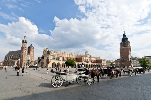 Plaza del casco antiguo en Cracovia, Polonia
 - Foto, imagen