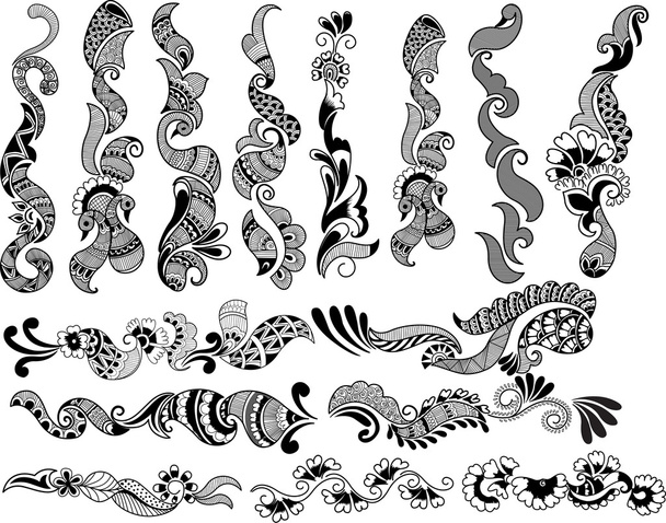 Oslava henna tetování design ilustrace - Vektor, obrázek