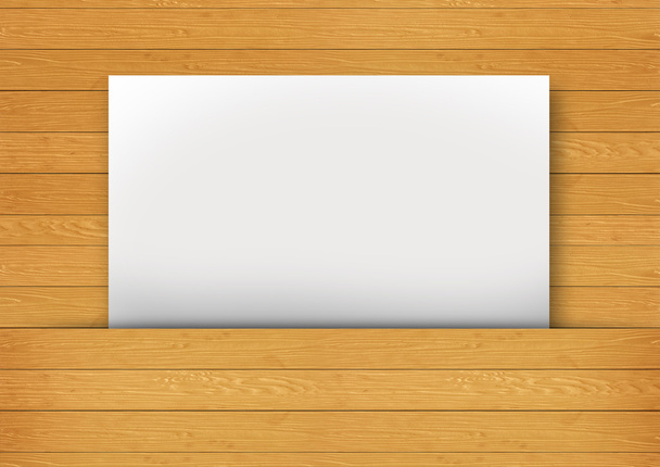 Paper sheet on wooden background - Photo, Image