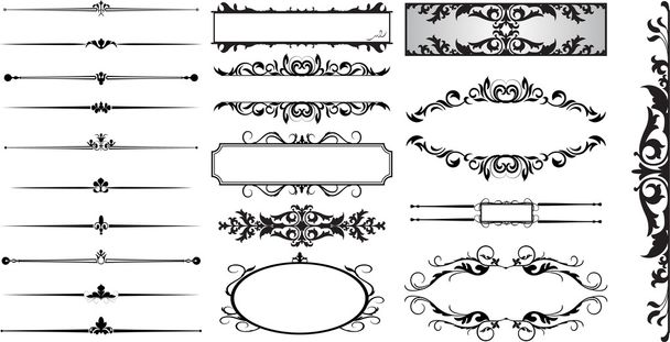 Funky Flourish Frame n Dividers Collection - Vector, Image