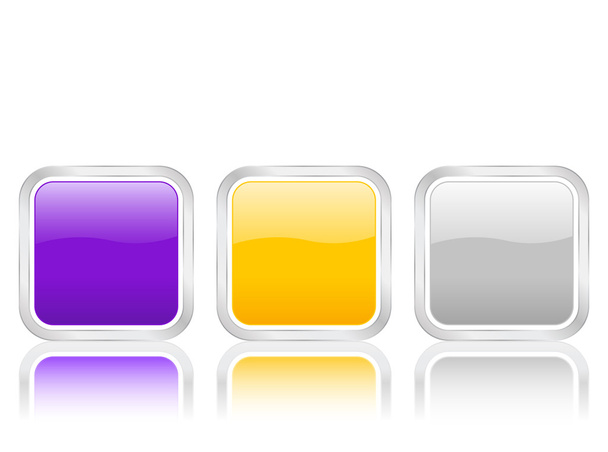 Rounded square button 2 - Vector, Imagen