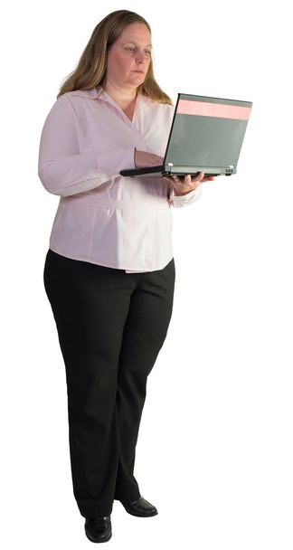 Business woman working with laptop - Foto, imagen