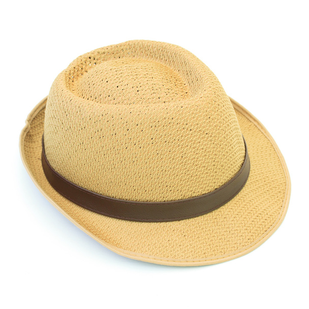 Літній солом'яний капелюх ізольований на білому
 - Фото, зображення