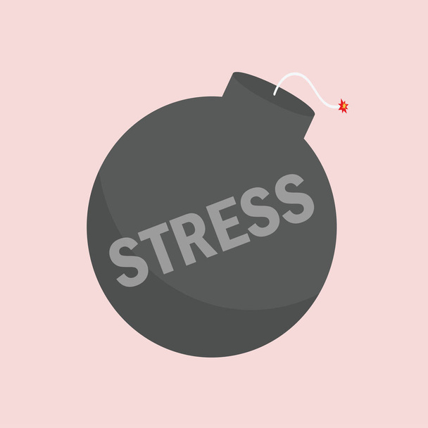 Menschliche Stimmung bei der Arbeit und im Privatleben. Brennende Zünder häufen täglichen Stress, Druck und emotionale Überlastung an. Flache Konstruktion von Hysterie oder Burnout-Folgen. Ein Schritt vor dem Nervenverlust. - Vektor, Bild