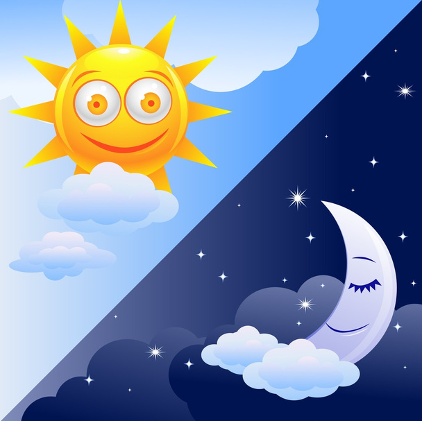 Day and night symbol - Vector, Image
