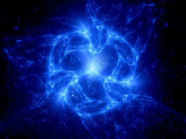 plasma brillante azul en el espacio
 - Foto, Imagen