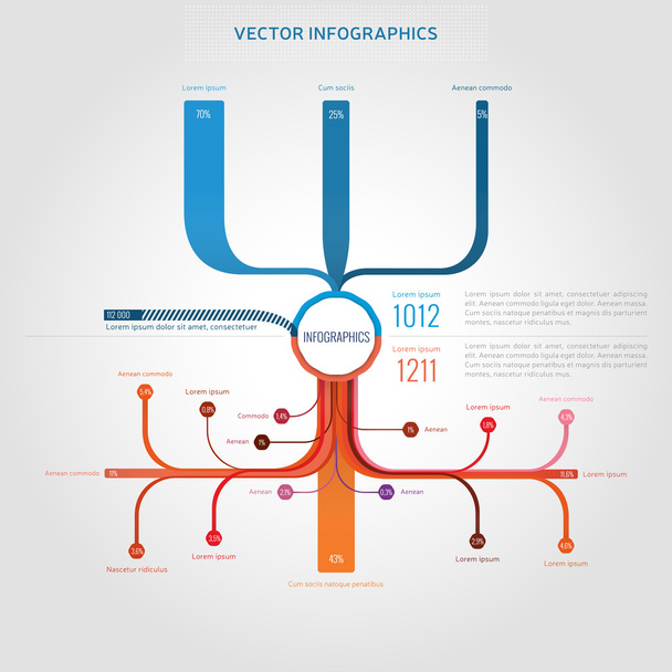 Infographic design on the grey background. - Vector, Image