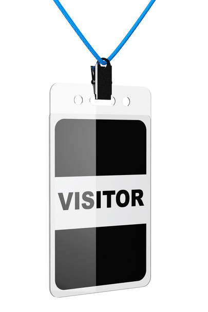 Cartão de identificação do visitante
 - Foto, Imagem
