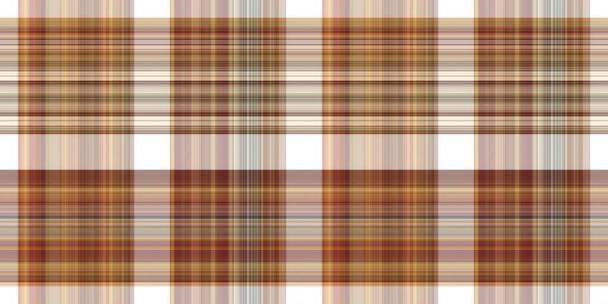 Woodland white tartan seamless border textile. Tonal autumnal forest plaid with organic texture. banner of orange stripe for rough washi tape - Fotó, kép