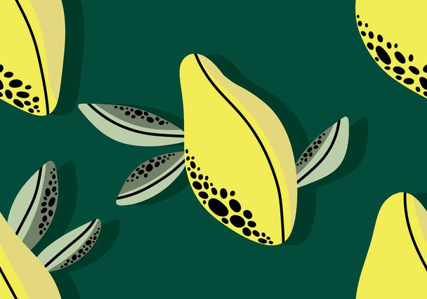 Letní ovocné bezešvé kreslené kreslené puntíky s citrónovým vzorem pro balení papíru a oblečení potisk a tkaniny a dětské doplňky a prádlo a kuchyňské textilie. Vysoce kvalitní ilustrace - Fotografie, Obrázek