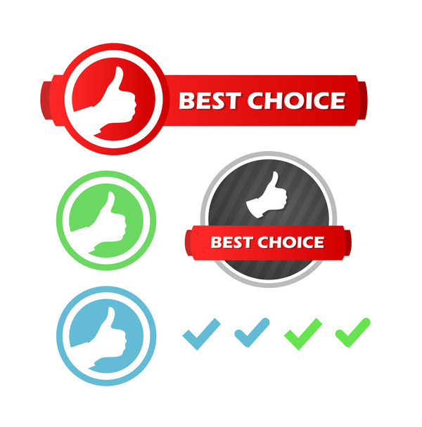 Best Choice, Set of Icons - Vector, afbeelding