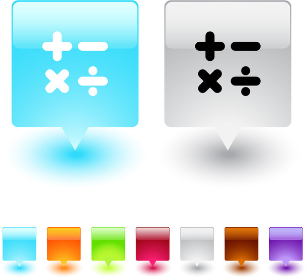 Calculate square button. - Vetor, Imagem