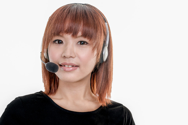 Call center operator with headset - Фото, зображення