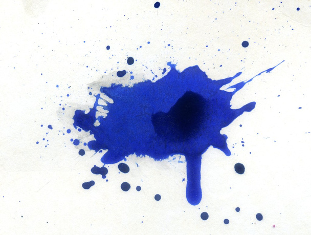 Blot de tinta azul
 - Foto, Imagen