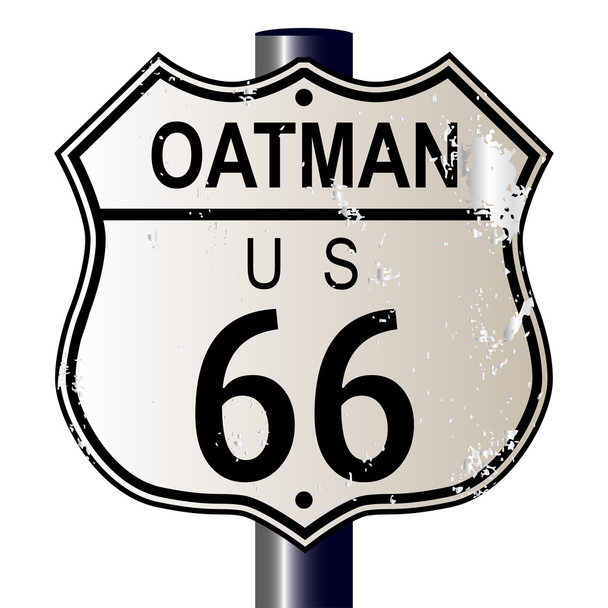 Σημάδι Oatman διαδρομή 66 - Διάνυσμα, εικόνα