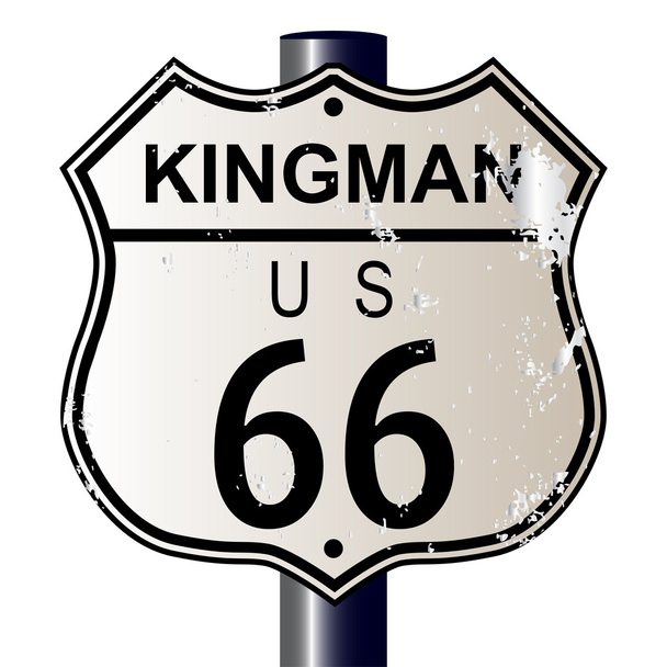 Kingman Route 66 znak - Wektor, obraz