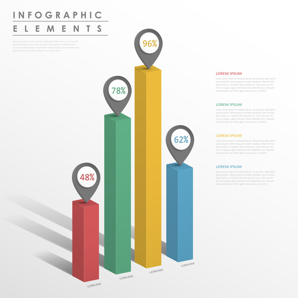 abstract infographic template design - Vector, imagen