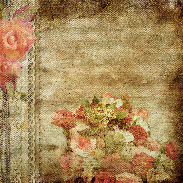 Vintage fond romantique avec des roses
  - Photo, image