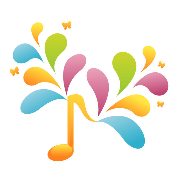 Musical note background - Vecteur, image