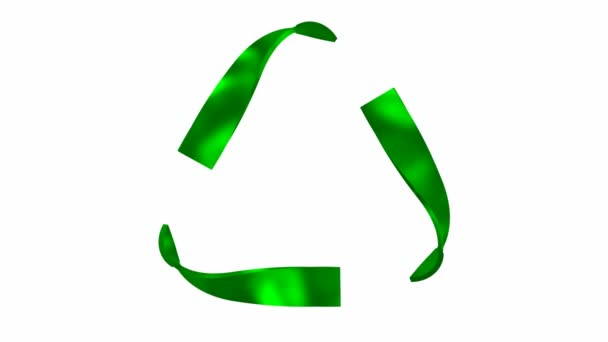Σύμβολο ανακύκλωσης έτσι κινουμένων σχεδίων - Πλάνα, βίντεο