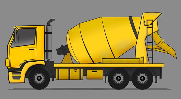 cement mixer vrachtwagen - Foto, afbeelding