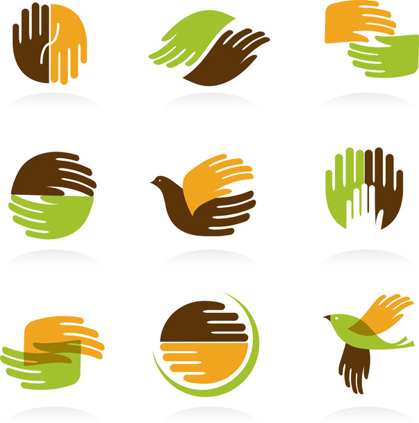 Collection of Hands icons and symbols - Vector, Image