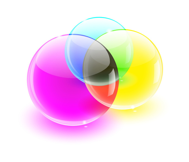 Color glass balls color MIX - Vector, Image