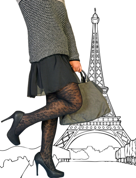 eine elegante und verführerische Frau in Paris - Foto, Bild