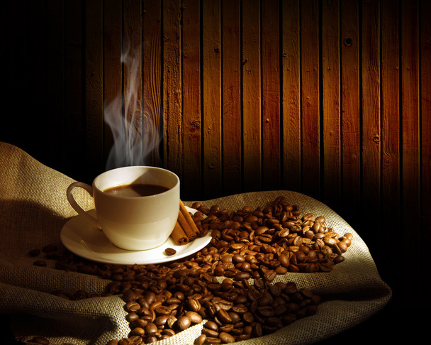 taza de café humeante - Foto, Imagen