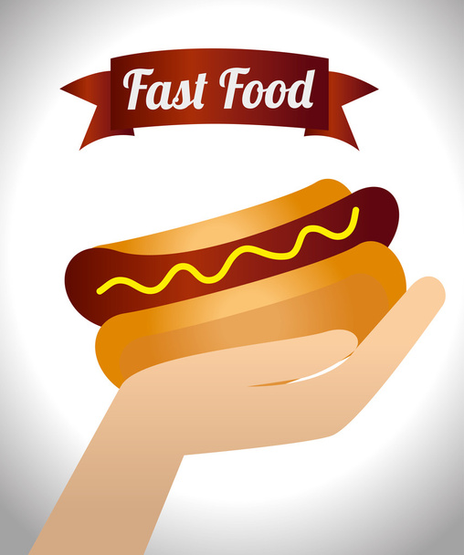 Food design over white background vector illustration - Vector, Image