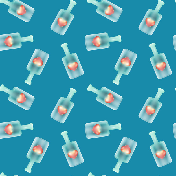 Seamless pattern with glass bottle - ベクター画像