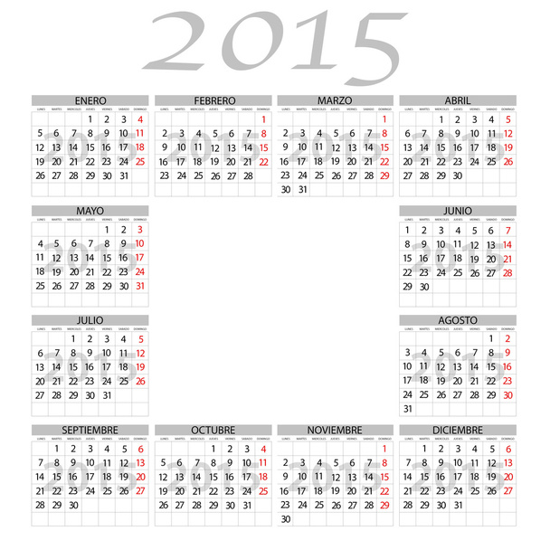 Calendario 2015
 - Foto, imagen
