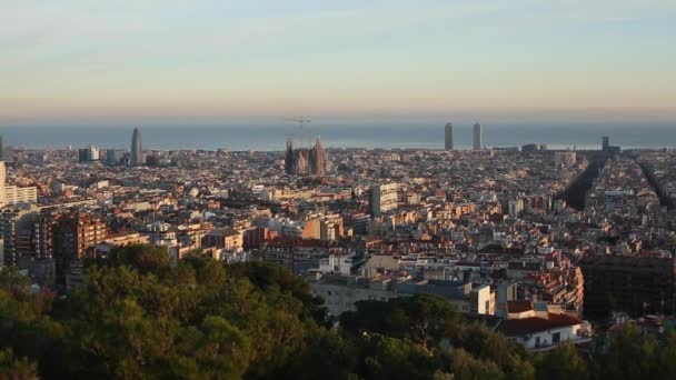 pohled shora na Barcelonu - Záběry, video